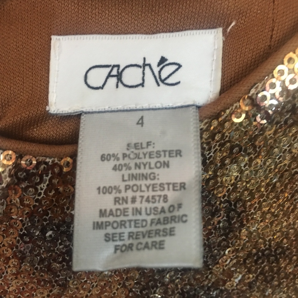 Cache Gold Leopard Print Dress - image 6